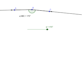 If negative, the angle is obtuse :) further, as acos has a range of 0 to pi, you will do fine as long as you do not want reflex it is necessary to use both dot and cross products to correctly resolve the angle. Obtuse Angles Geogebra