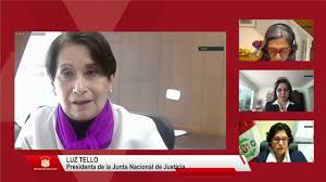 Luz Tello, presidenta de la Junta Nacional de Justicia