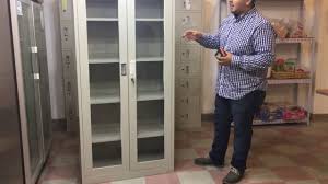 Buy glass door bookcases and get the best deals at the lowest prices on ebay! 2 Glass Door File Cabinet Office Metal Box Lockers Cabinets Storage Vertical Filing Youtube