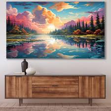 Tablou Canvas-Multicolor Landscape – The Print Studio