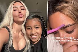 North West pranks Kim Kardashian by 'shaving off' her eyebrows