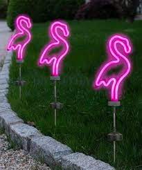 Another Great Find On Zulily Pink Neon Solar Flamingo Light Up Stake Set Of Two Zulilyfinds Flamingo Lights Flamingo Garden Flamingo Yard Art