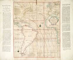 magnetic chart of the atlantic 1740s stock image c023