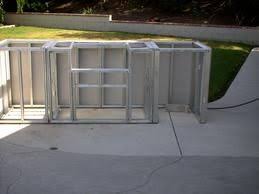Diy Outdoor Kitchen Build Island Using Metal Studs Diy Outdoor Kitchen Outdoor Kitchen Outdoor Fireplace Plans