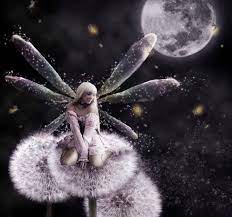 dandelion fluff fairy fairy art moon goddess art beautiful fairies