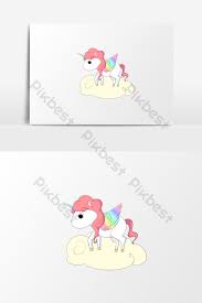Kartun Yang Dilukis Dengan Tangan Kecil Unicorn Pelangi Seperti Kanak Kanak Yang Kreatif Dan Segar Elemen Grafik Psd Percuma Muat Turun Pikbest