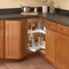 Real Solutions For Real Life 32 In H X 24 In W X 24in D 2 Shelf Kidney Shaped Lazy Susan Cabinet Organizer P Ks 24 S T R W Lazy Susan Kitchen Decor Apartment Kitchen Cabinets