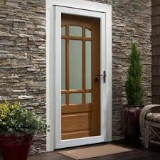Andersen 36 In X 80 In 4000 Series White Universal Full View Aluminum Storm Door With Oil Rubbed Bronze Hardware 4fvo 36wh The Home Depot French Doors Patio Aluminum Storm Doors Storm Door