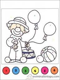 Okul Oncesi Rakam Sayi Etkinlikleri Boyama Sayfalari Sayilara Gore Renk Okul