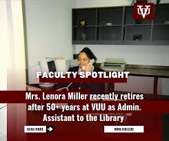 Celebrating Mrs. Lenora Miller and her incredible 50 ½ years of dedicated  service as our beloved Administrative Assistant to the Library. Happy  retirement, Lenora! ✨📚 #LegendaryLenora