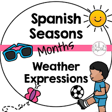 Spanish Seasons Months With Weather Expressions Meses Estaciones El Tiempo Spanish Seasons Seasons Months