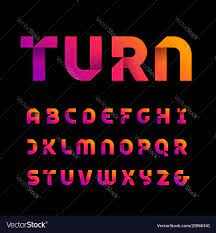 Paper Font Alphabet With Fold Effect Letters Vector Image