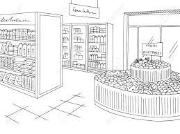 But jewelry clip art makes it absolutely special. Grocery Store Graphic Shop Interior Black White Sketch Illustration Royalty Free Cliparts Vectors And Stock Illustration Image 101289171