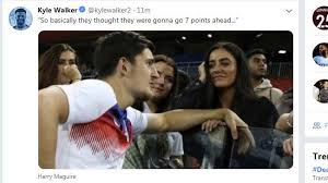 The official page of manchester united and england footballer harry maguire ⚽️. Kyle Walker Mocks Liverpool In Deleted Tweet With Harry Maguire Picture Sport The Times
