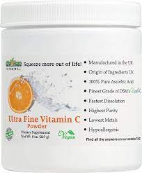 What are the best food sources for vitamin c? Amazon Com Gmo Free Vitamins Ultra Fine Vitamin C Powder Made In Uk Uk Ingredients Highest Grade Of Quali C L Ascorbic Acid For Maximum Bioavailability Vegan 8 Oz Health Personal