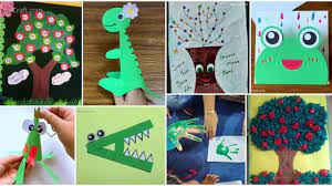 The earth day crafts for kids listed here are all hands on ways to teach your child about our beautiful planet. 70 Green Colour Day Craft Ideas For Kids K4 Craft