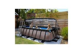 30 37 42 00 Exit Frame Pool 4x2x1m Zandfilter Stone Grey Overkapping Van Het Merk Exit Bij De Speelvogel