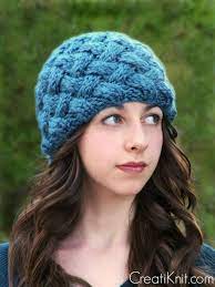 Knitting Pattern The Basket Weave Hat English Deutsch Etsy Knitting Patterns Knitting Knitted Hats