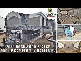 2019 Forest River Rockwood 232esp Pop Up Off Road Toy Hauler Rv Camper Greeley Dealer Youtube Toy Hauler Toy Hauler Rv Rockwood