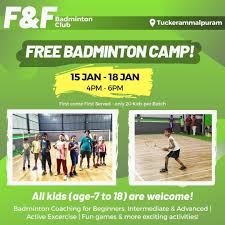 We did not find results for: F F Badminton Club Posts Facebook