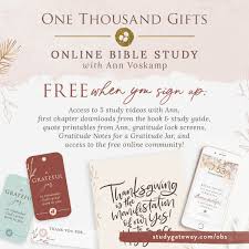True belief in jesus christ. One Thousand Gifts Online Bible Study With Ann Voskamp Faithgateway