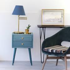 Byzantine Blue Nightstand Side Table End Table Modern Table Scandinavian Style Tabl Blue Nightstands Bedside Table Scandinavian Unique Bedside Tables