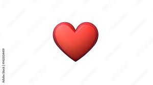 Ilustrace A classic red heart emoji with a subtle gradient, symbolizing  love, affection, or like. isolated on transparent background. ve službě  Stock | Adobe Stock