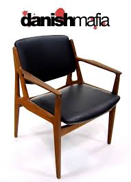 Mid Century Danish Modern Arne Vodder Arm Desk Chair Desk Chair Chair Leather Chaise Lounge Chair