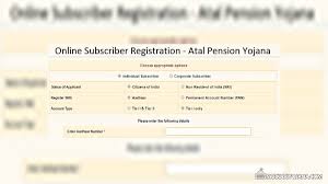Atal Pension Yojana Online Form Statement Chart