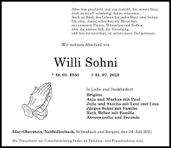 Alles was passiert hat einen sinn. Traueranzeigen Von Willi Sohni Rz Trauer De