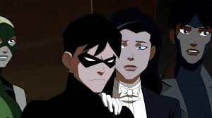 Season 1 Episode 25 Usual Suspects Batman We Must Assume That The Real Roy Harper Is Dead Zatanna Comforting Robin Justicia Joven Nightwing Super Heroe