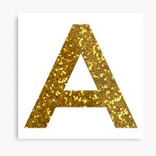 Sticko brand alphabet stickers sweetheart script gold foil 2 pk 124 letters a166. Gold Letter A Gold Glitter By Pascally Redbubble