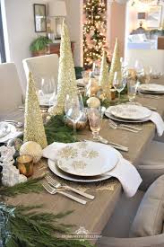 Gold And Silver Snowflake Christmas Table Setting With Images Christmas Table Christmas Table Decorations Christmas Dining Table