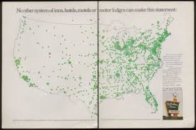 At holiday inn® we believe the joy of travel is for everyone. 1971 Holiday Inn Usa Map Green Dot Hotel Locations Ad Holiday Inn Holiday Usa Map
