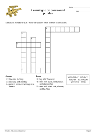 5 length x width, for a rectangle. Learning To Do Crossword Puzzles Crossword Quickworksheets