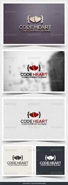 Code Heart Logo Template Logo Templates Wings Logo Fly Logo