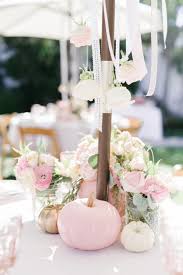 Pink Pumpkin And Bloom Centerpiece From A Little Pumpkin Baby Shower On Kara S Party Idea Pink Pumpkin Baby Shower Baby Shower Centerpieces Baby Shower Pumpkin