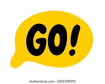 Go Text Ready Steady Go Word Stock Vector (Royalty Free) 2301390991 |  Shutterstock