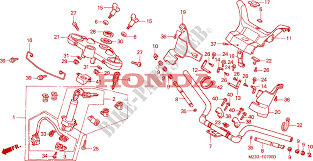 Guidon Te De Fourche Pour Honda Pan European St 1100 Police De 1996 Honda Moto Catalogue De Pieces Detachees D Origine