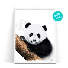 Panda Printnursery Wall Artpanda Baby Showerpanda Etsy In 2020 Cat Artwork Cat Printable Art Black Cat Print