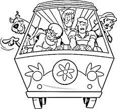 Daphne and velma color sheet. Scooby Doo Coloring Pages Mystery Machine Coloring And Drawing
