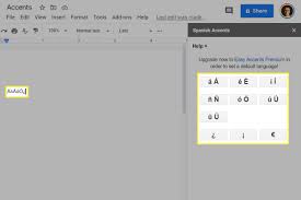 How To Add Accents In Google Docs