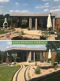 Gartenhaus Mit Freisitz Perfekt Fur Einen Abend Zu Zweit Das Gartenhaus Corsica Gartenhaus Flachdach Gartenhaus Gartenhaus Mit Terrasse