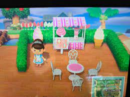 Acnh Ice Cream Stall Animal Crossing Qr Codes Animal Crossing Stall Designs