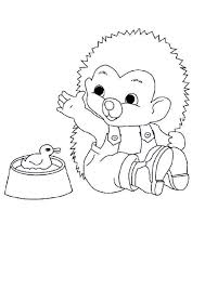 Bright children's drawing by hand. Coloring Pages Hedgehog Coloring Page