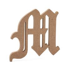 6 Quot Old English Wooden Letter M Joepaul S Crafts Premium Mdf Wood Wall Letters 6 Inch M 6 Inch Walmart Canada