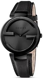 Gucci Pvd Case Watch With Black Dial And Strap Gucci Tumuyle Siyah Ve Erkek Kol Saatleri
