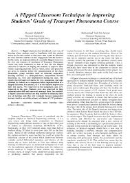 Caie past papers for cambridge o level, cambridge int'l as and a level and cambridge igcse subjects. Pdf A Flipped Classroom Technique In Improving Students Grade Of Transport Phenomena Course