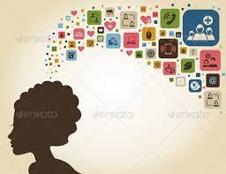 Think Woman 2 Women Vector Illustration Color Profile