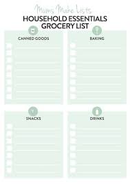 You'll never forget an important ingredient again. Household Essentials Shopping List Checklist For Cleaning Laundry And Other Household Supplies Mums Make Lists